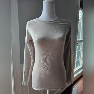 Light Grey Tight Fit Long-sleeve Sports Shirt